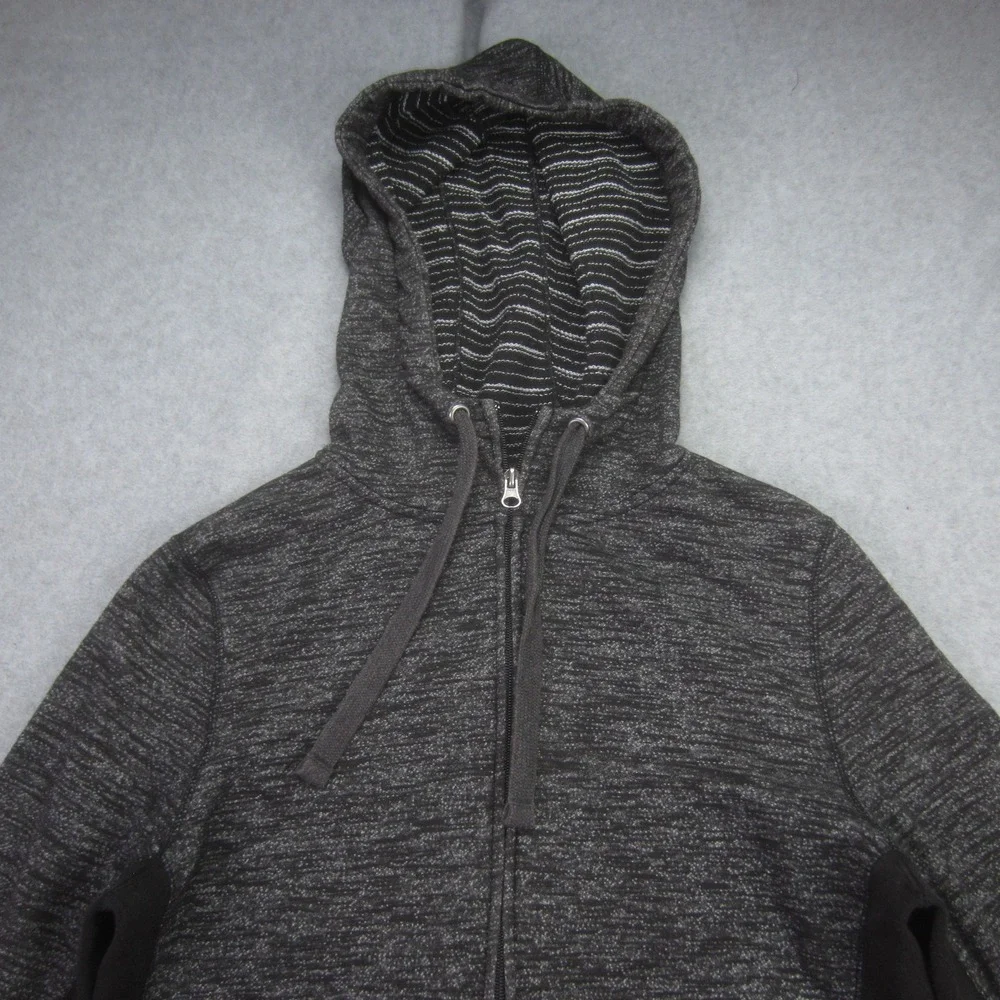 Kimes Ranch Jacket Womens Medium Black Space Dye Full Zip Hoodie Horn Logo‎ Slim - Picture 2 of 16